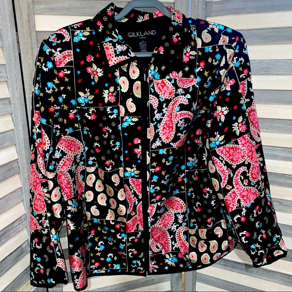 Colorful Silkland Jacket Sz 1X